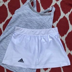 White Adidas Tennis Skirt - XS